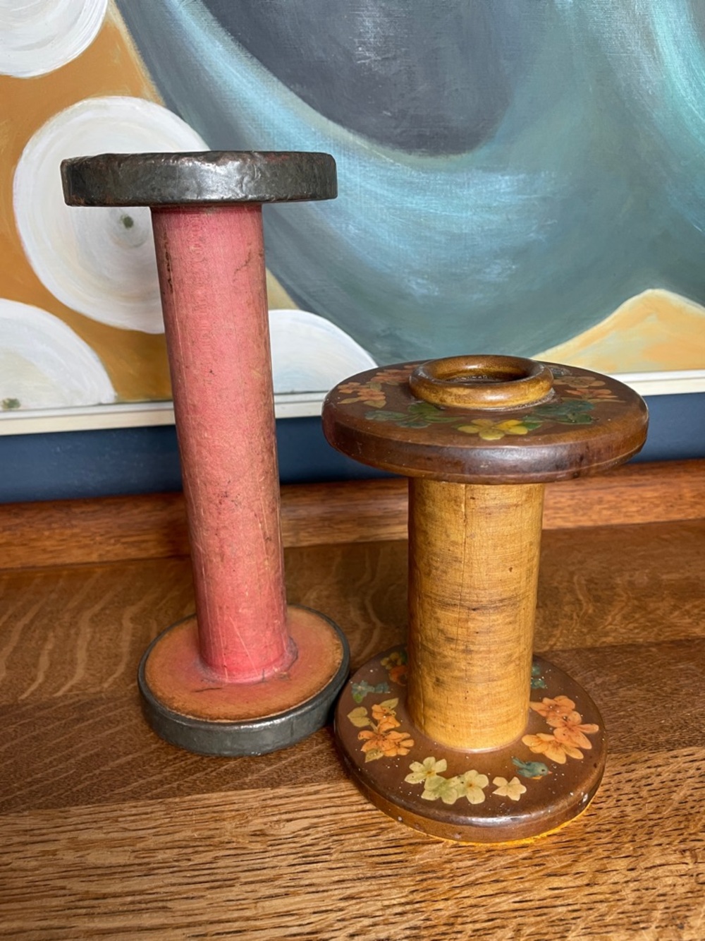 Vintage Wooden Spool Set